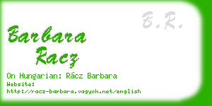 barbara racz business card
