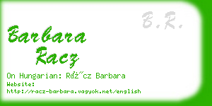 barbara racz business card